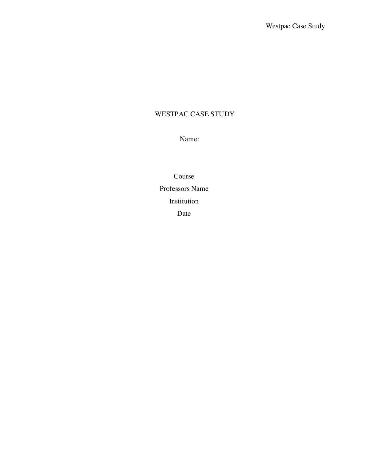 Preview image for WESTPAC CASE STUDY